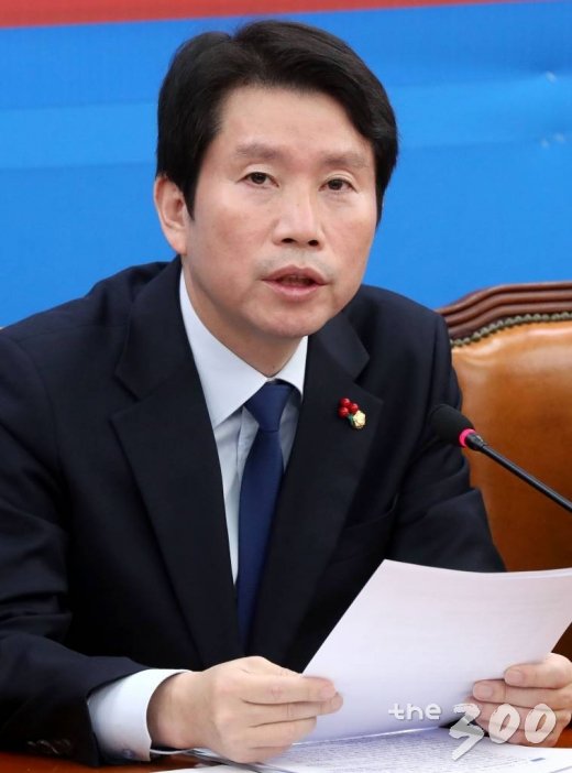 더불어민주당 이인영 원내대표가 발언하고 있다. / 사진=홍봉진 기자 honggga@