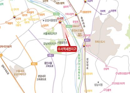 수서희망타운 위치도