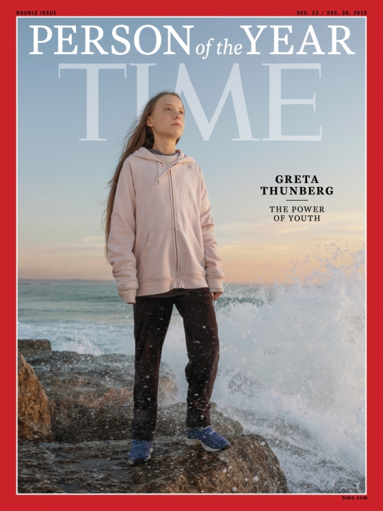 타임 '올해의 인물'에 뽑힌 16세 환경소녀 그레타 툰베리. 역대 최연소 기록을 세웠다. /사진=타임