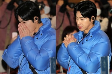 유노윤호 '손이 시려워 꽁!'