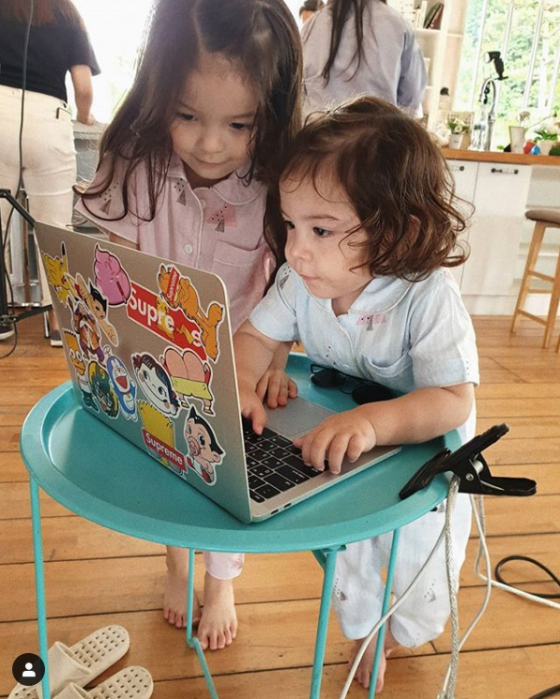 박주호 딸 나은양(왼쪽)과 아들 건후군 /사진=박주호 아내 안나 인스타그램