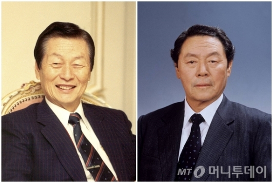 고(故) 신격호 롯데그룹 명예회장(왼쪽), 신춘호 농심 회장/사진=롯데, 농심