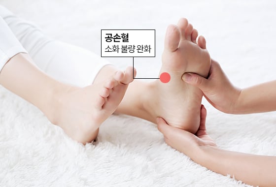 소화가 안 될 때 누르면 좋은 곳 '공손혈'/사진=게티이미지뱅크