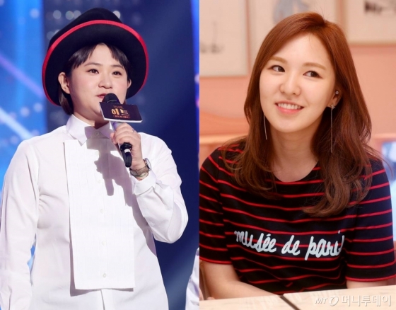 사진 왼쪽부터 방송인 김신영과 레드벨벳 웬디./사진=김휘선 기자, 홍봉진 기자