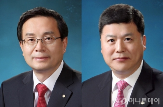 손태승 우리금융지주 회장(왼쪽)과 권광석 우리은행장 내정자/사진제공=우리금융지주