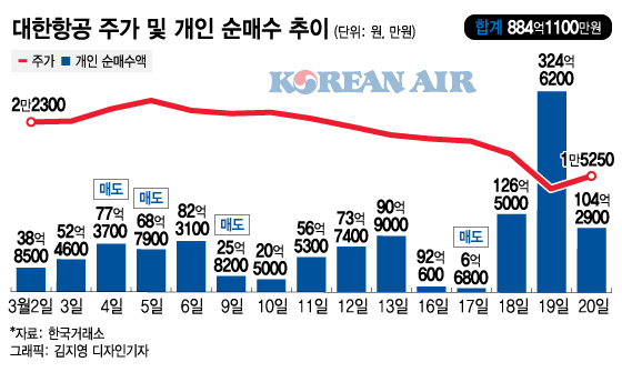 신저가 대한항공에 500억…개미들 '버핏 따라잡기'?