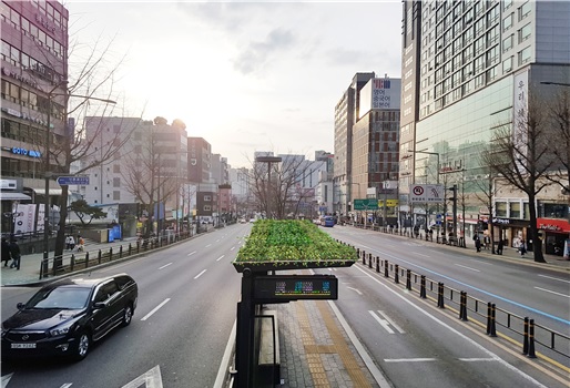 버스정류장 승차대 녹화사업 후(예상)./자료=서울시 제공