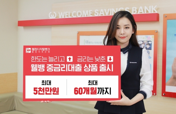 웰컴저축은행 '웰뱅 중금리대출' 판매 /사진=웰컴저축은행