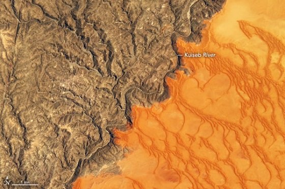 아프리카 나미브 사막/사진=NASA