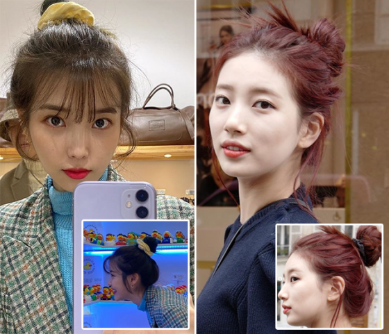 수지·아이린…막 묶어도 예쁜 '번헤어' 연출법 - 머니투데이 수지·아이린…막 묶어도 예쁜 '번헤어' 연출법 - 머니투데이