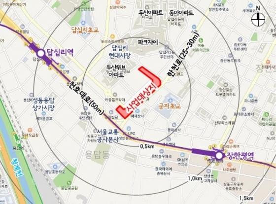 답십리 자동차 부품상가 재개발사업 정비구역 위치도/자료=서울시