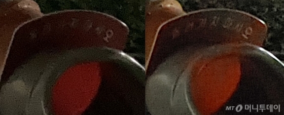 ¾ÆÀÌÆùSE(¿ÞÂÊ)¿Í LG º§ºª ¾ß°£ ÃÔ¿µ »çÁø È®´ë ºñ±³.