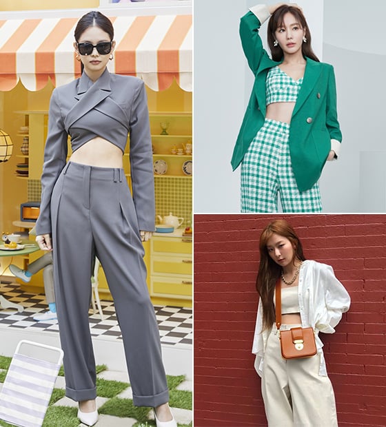그룹 블랙핑크 제니, 배우 김아중, 그룹 레드벨벳 슬기/사진=젠틀몬스터, 엣지, 슬기 인스타그램