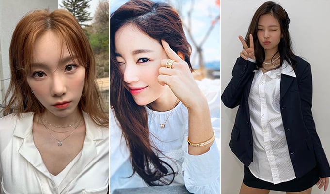 /사진=가수 태연, 배우 기은세, 그룹 블랙핑크 제니 인스타그램
