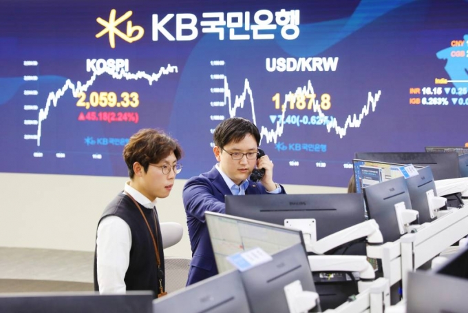 KB국민은행 딜링룸 전경 /사진=국민은행 제공