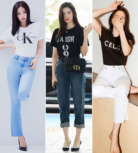 제니·수지·설현 Pick!…요즘 힙한 '로고 티셔츠' 스타일