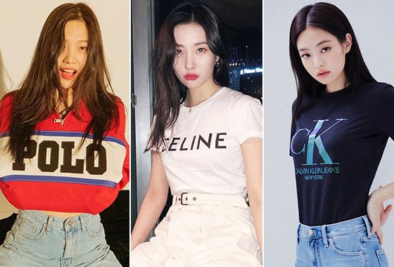 제니·수지·설현 Pick!…요즘 힙한 '로고 티셔츠' 스타일