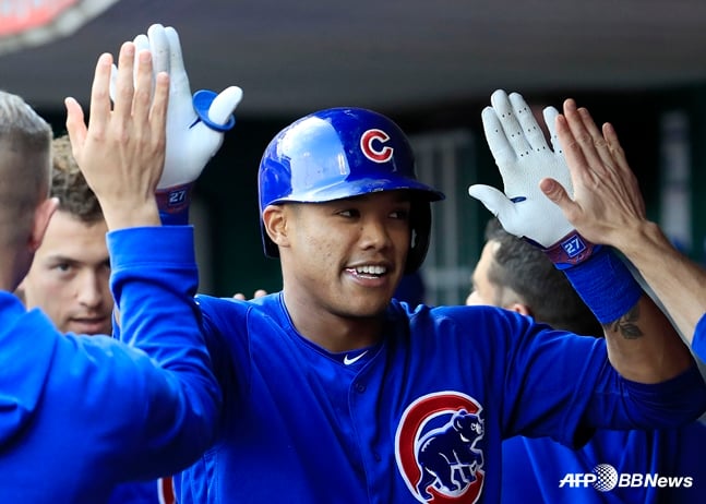 지난 시즌 컵스 유니폼을 입고 뛴 에디슨 러셀. /AFPBBNews=뉴스1
