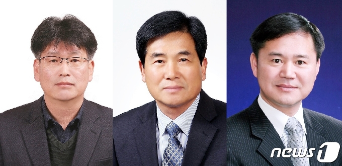 왼쪽부터 최명호&middot;연풍희&middot;이성인 증평군의원.&copy; 뉴스1