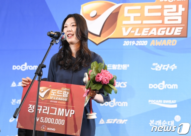 지난 시즌 MVP를 수상한 양효진. /사진=뉴스1