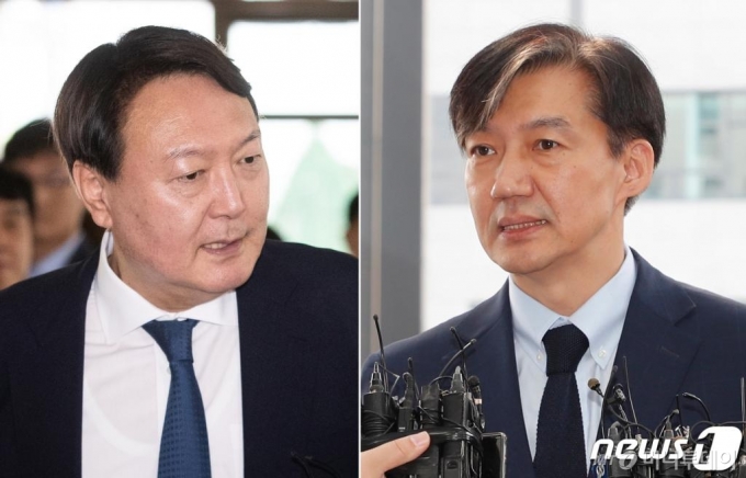윤석열 검찰총장과 조국 전 법무부 장관/사진=뉴스1