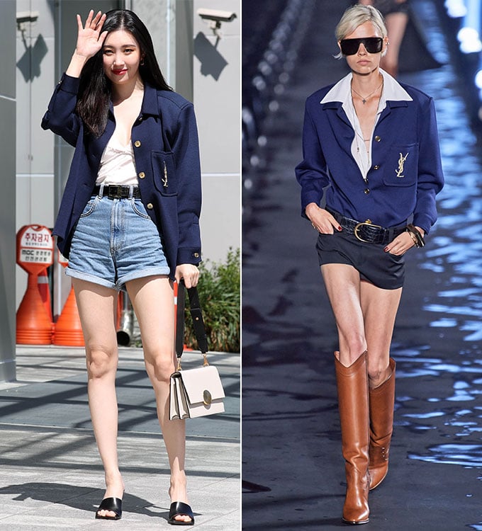 가수 선미, 생로랑 2020 S/S 컬렉션/사진=임성균 기자, 생로랑