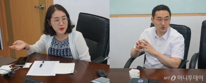 지난 29일 찾은 김용호 루다큐어 대표(사진 오른쪽)와 근로자 휴가지원 사업 활용 중인 류지희씨의 모습. /사진=유승목 기자