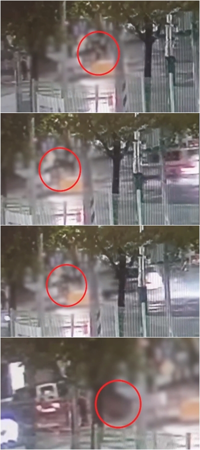 가수 임슬옹의 사고현장이 담긴 CCTV./사진=중앙일보 영상 캡처