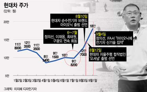 테슬라 전기차 독주 끝났다, 주가가 보여준 현대차 미래