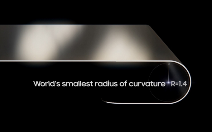 1.4R 폴더블 OLED 곡률 개념도. /사진제공=삼성디스플레이