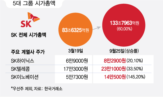 하이닉스 주춤하자 바이오 떴다…잘 나가는 SK그룹