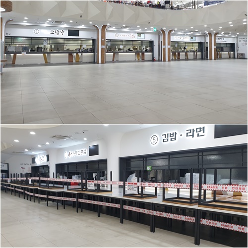 30일 오후 1시쯤 기흥휴게소 식당가는 일부 매장 운영을 중단했다. /사진=이영민 기자