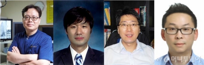 (사진 왼쪽부터) 권창일 교수, 손준식 박사, 정윤기 박사, 김규석 책임연구원/사진제공=분당차병원