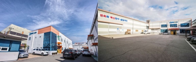 원바이오젠 본사1공장(사진 왼쪽)과 제2공장/사진제공=원바이오젠