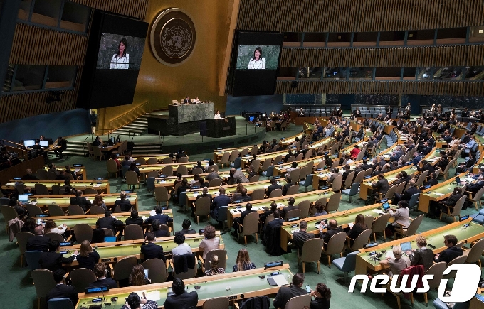 뉴욕 유엔 총회© AFP=뉴스1 © News1 우동명 기자