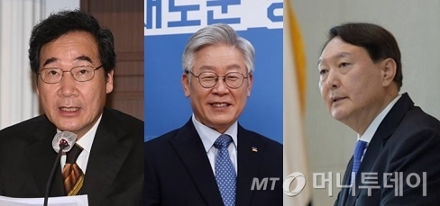 (왼쪽부터) 이낙연 더불어민주당 대표, 이재명 경기도지사, 윤석열 검찰총장./사진=머니투데이DB