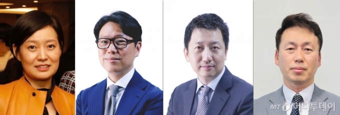 한미약품그룹 새해 주요 승진 임원. (왼쪽부터) 임주현 한미약품 사장, 임종훈 한미약품 사장, 박준석 한미헬스케어 부사장, 우기석 온라인팜 부사장./사진제공=한미약품