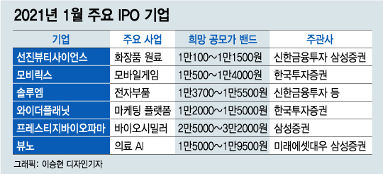 750% 수익률 맛본 공모주..1월 주자 윤곽