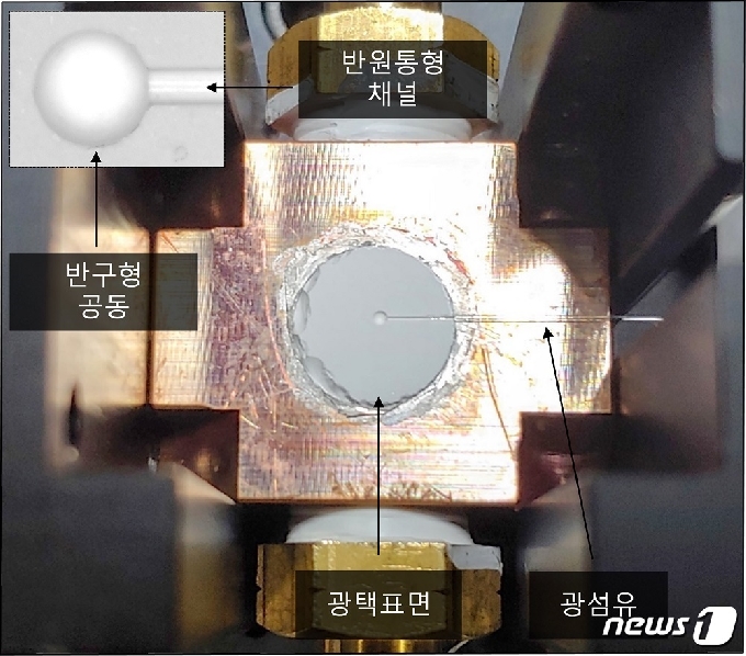 실험에서 구현한 ‘빛 통발’ 형태의 레이저 캐비티(사진제공:KAIST)© 뉴스1