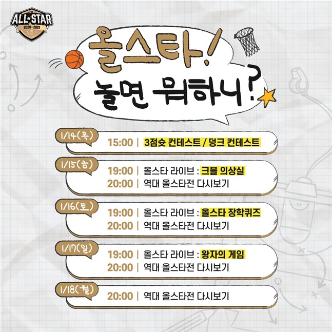 KBL이 올스타전 미 개최에 따라 대체 프로그램을 준비했다. /사진=KBL 제공