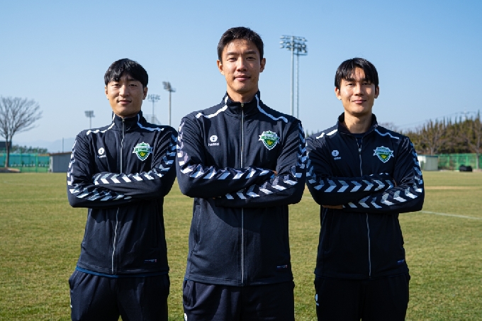 (왼쪽부터) 최영준, 홍정호, 이용. /사진=전북 현대 제공