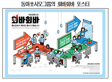 동아쏘시오그룹의 회바회바(회의문화가 바뀌면 회사가 바뀝니다) 포스터/사진=대한상의