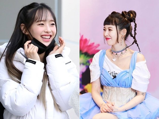 그룹 이달의소녀 츄(왼쪽), 가수 현아 /사진=머니투데이DB