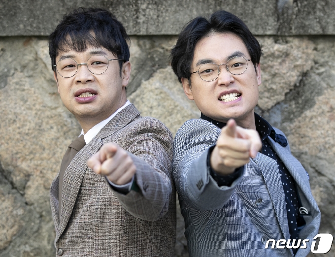 개그맨 권재관과 박영진(오른쪽) © News1 김진환 기자
