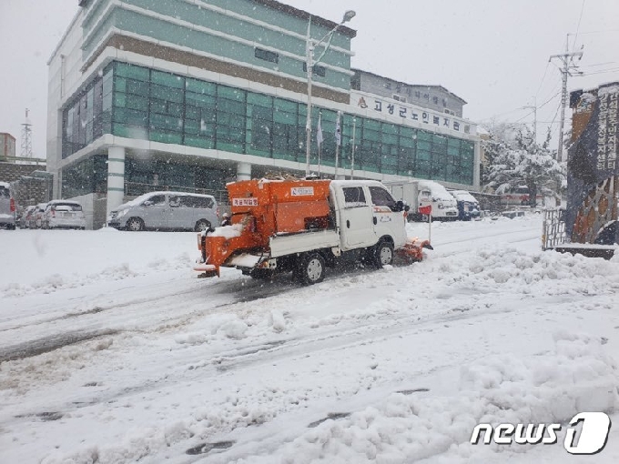 [사진] 폭설 내린 강원 고성군