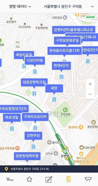 '코비하우스VR'의 아파트 평형 데이터 이미지/사진제공=한국가상현실