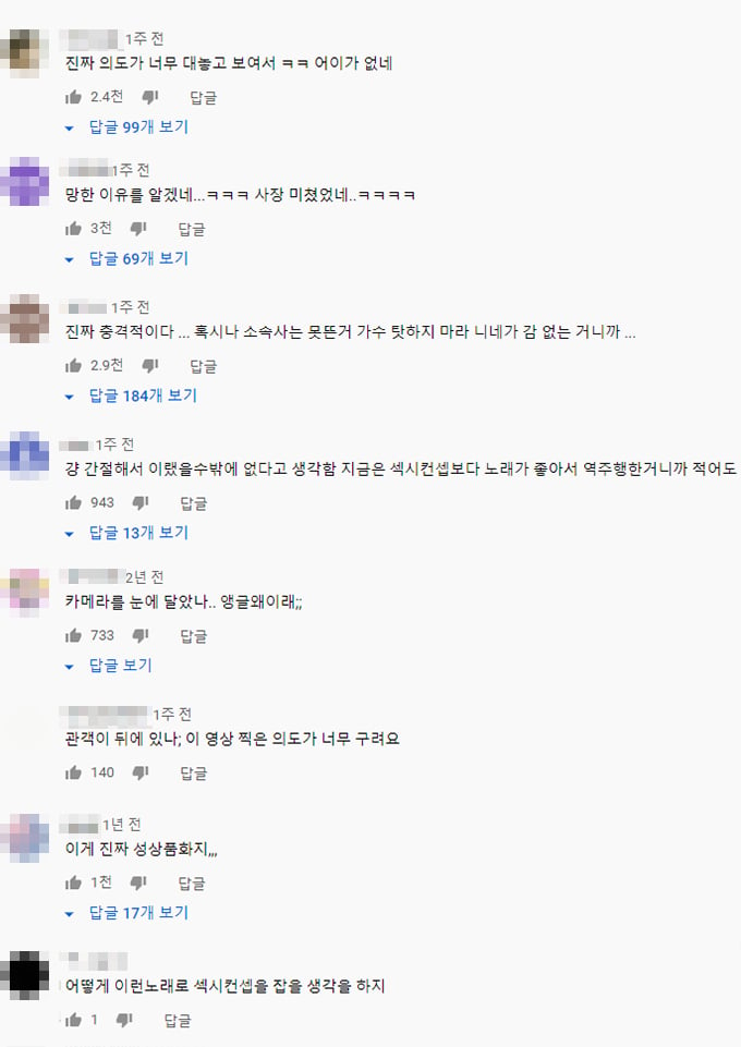 /사진=유튜브 댓글창 캡처