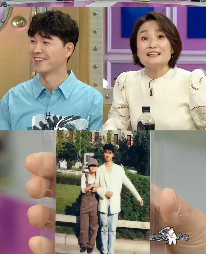 방송인 박수홍, 박경림의 모습(위). 박경림이 박수홍과 함께 찍은 사진(아래)/사진제공=MBC