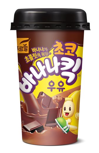 초코 바나나킥 우유 액상 컵 제품/사진= 푸르밀