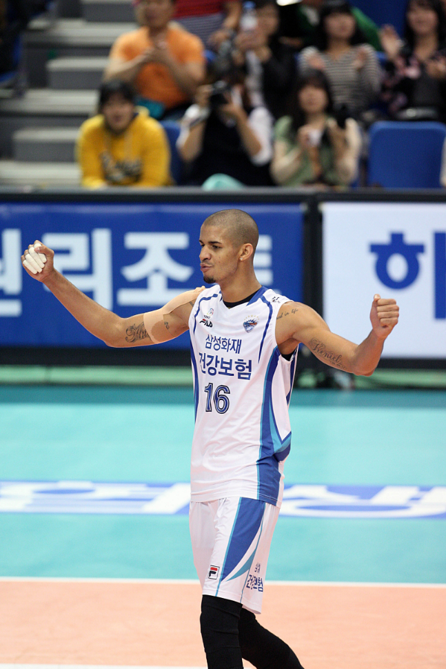 삼성화재 시절의 레오./사진=KOVO